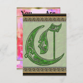 レターC招待状 招待状 (正面/裏面)