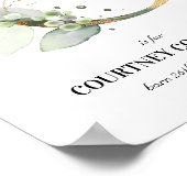 レターC新生児モノグラム誕生プリントグリーナリー ポスター (角)