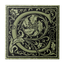 レターC最初の文字モノグラム タイル