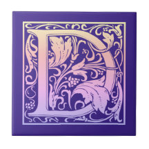 レターDカラフルヴィンテージ最初の文字のグラデーション