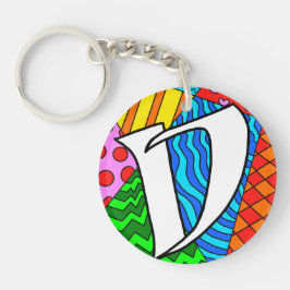 レターDカラフル キーホルダー