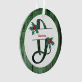 *~*レターDクリスマスフォト素朴ウッドAP44 オーナメント (正面)