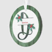 *~*レターDクリスマスフォト素朴ウッドAP44 オーナメント (正面)