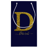 レターDグリッター スモールペーパーバッグ (裏面)