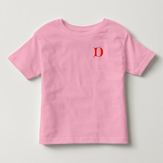 レターDシャツ トドラーTシャツ (正面)