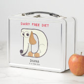 レターDドッグ名アレルギーの追加新学期 メタルランチボックス (インサイチュ)