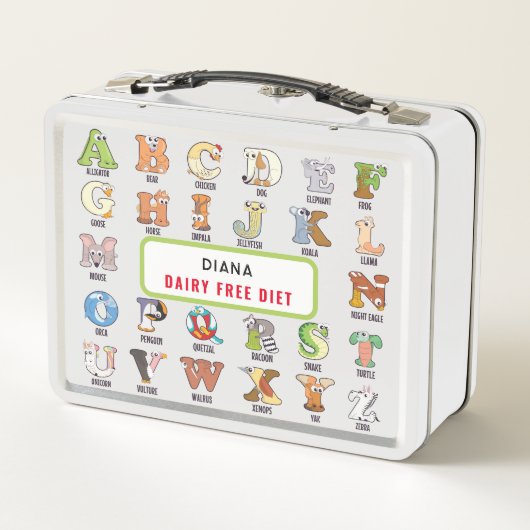 レターDドッグ名アレルギーの追加新学期 メタルランチボックス (裏面)