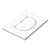 レターDボーンイニシャル ノートパッド (回転)