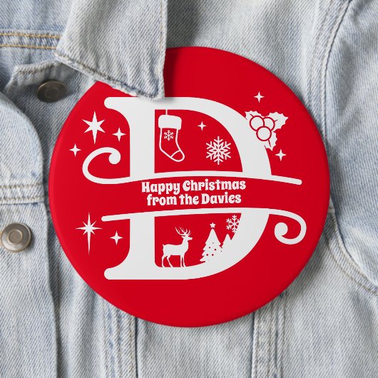 レターDモノグラムイニシャル名挨拶 缶バッジ (インサイチュ)