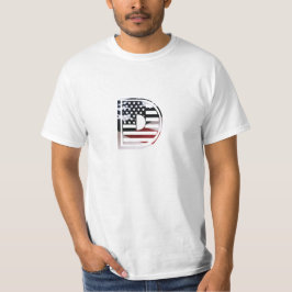 レターDモノグラムイニシャルUSA Tシャツ
