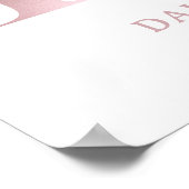 レターDモノグラムウォーターカラーバラ花模様子供部屋 ポスター (角)