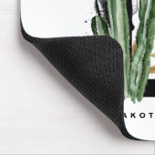 レターDモノグラム |トロピカルサボテンパーソナライズされた マウスパッド (コーナー)