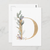 レターDモノグラム ポストカード (正面/裏面)