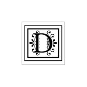 レターDモノグラム ラバースタンプ (インプリント)