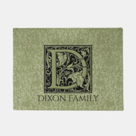 レターD最初の文字モノグラムパーソナライズされた ドアマット