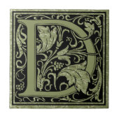 レターD最初の文字モノグラム タイル (正面)