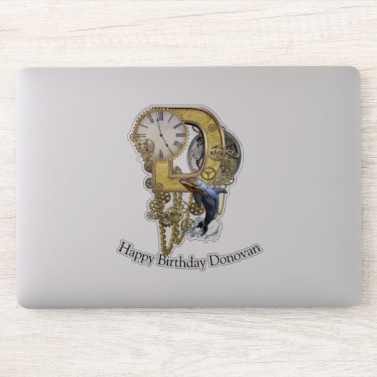 レターD誕生日カスタマイズシール シール (コンピューター)