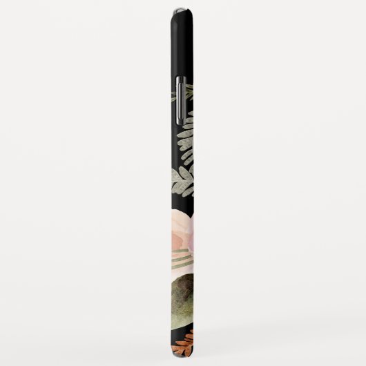 レターD金ゴールドブラックウォーター色フローラモノグラム Case-Mate iPhoneケース (裏面/右)