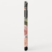 レターD金ゴールドブラックウォーター色フローラモノグラム Case-Mate iPhoneケース (裏面/左)