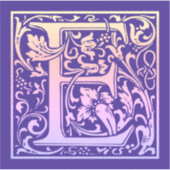 レターEカラフルヴィンテージ最初の文字のグラデーション シール (正面)