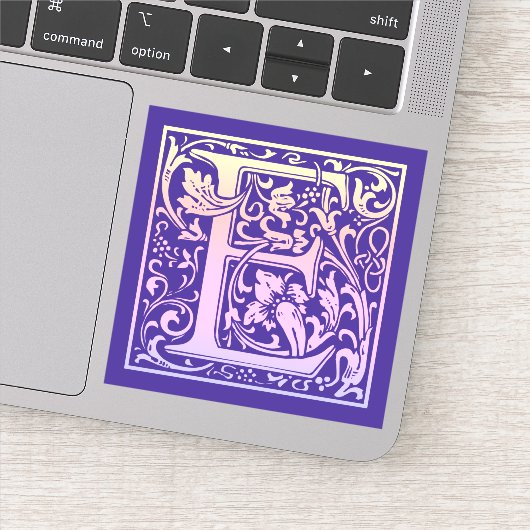 レターEカラフルヴィンテージ最初の文字のグラデーション シール (詳細)