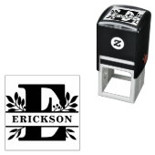 レターEクラシック葉ファミリー名モノグラム セルフインキングスタンプ (インサイチュ)