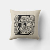 レターEケルト結び目模様ヴィンテージモノグラム クッション (裏面)