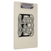 レターEケルト結び目模様ヴィンテージモノグラム クリップボード (右)