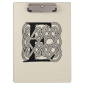 レターEケルト結び目模様ヴィンテージモノグラム クリップボード (正面)