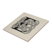 レターEケルト結び目模様ヴィンテージモノグラム タイル (側面)