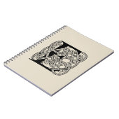 レターEケルト結び目模様ヴィンテージモノグラム ノートブック (左側)