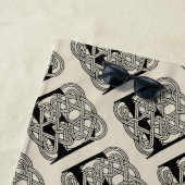 レターEケルト結び目模様ヴィンテージモノグラム ビーチタオル (インサイチュ)