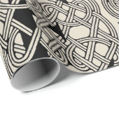 レターEケルト結び目模様ヴィンテージモノグラム ラッピングペーパー (ロールコーナー)