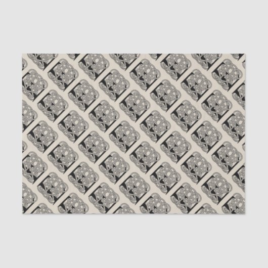 レターEケルト結び目模様ヴィンテージモノグラム 薄葉紙 (正面)