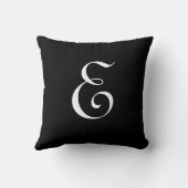 レターEモノグラムイニシャルカスタム クッション (裏面)