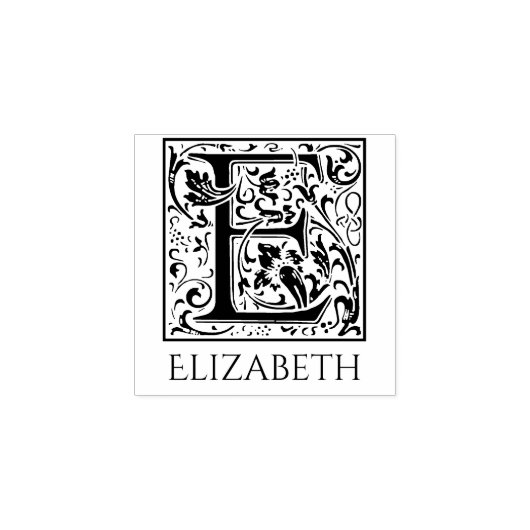 レターEヴィンテージ名の最初の文字 ラバースタンプ (インプリント)