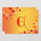 レターE招待状 招待状 (正面/裏面)