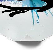 レター'E'、明るいレインボーモノグラム、キッズネーム ポスター (コーナー)