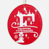 レターFモノグラムイニシャル名挨拶 セラミックオーナメント (左)