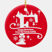 レターFモノグラムイニシャル名挨拶 セラミックオーナメント (裏面)