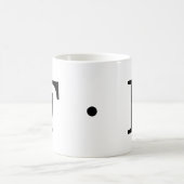 レターFモノグラムクラシックマグ、11 oz コーヒーマグカップ (中央)