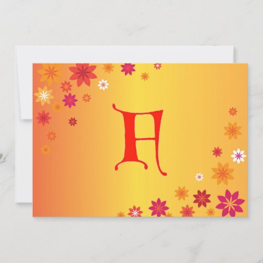 レターF招待状 招待状 (正面)