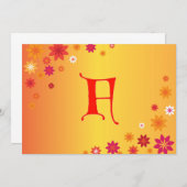 レターF招待状 招待状 (正面/裏面)