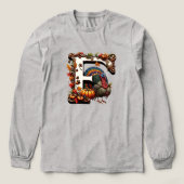 レターF サンクスギビングギフトスタイル トライブレンドＴシャツ (デザイン正面)