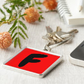 レターf, abecedario,イニシャル キーホルダー (側面)