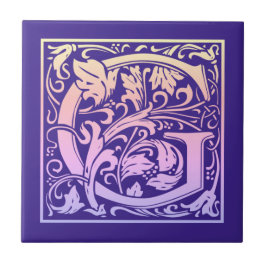 レターGカラフルヴィンテージ最初の文字のグラデーション タイル