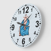 レターGフォーキリンブルーキッズアンド子供部屋ルーム ラージ壁時計 (傾斜)
