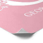 レターGフローラモノグラム名子供部屋 モダン ポスター (角)