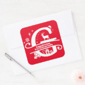 レターGモノグラムイニシャル名挨拶 スクエアシール (封筒)