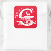 レターGモノグラムイニシャル名挨拶 スクエアシール (バッグ)